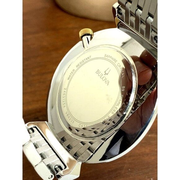 Bulova Men's Watch 98A233 Regatta Quartz White Dial Two Tone Gold Silver… - Picture 6 of 12